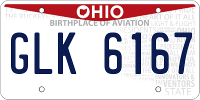 OH license plate GLK6167