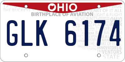 OH license plate GLK6174