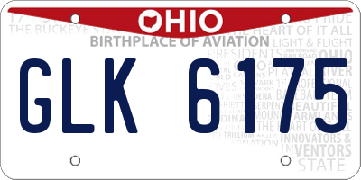 OH license plate GLK6175