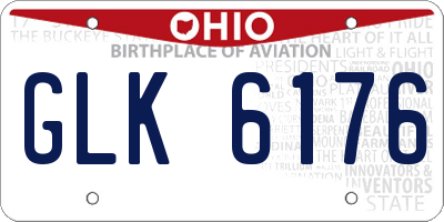 OH license plate GLK6176