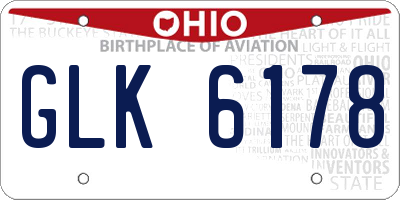 OH license plate GLK6178