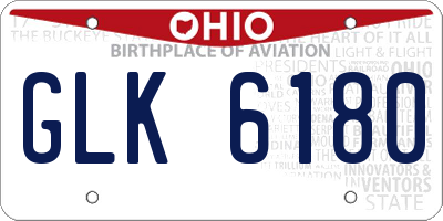 OH license plate GLK6180