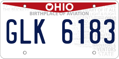 OH license plate GLK6183