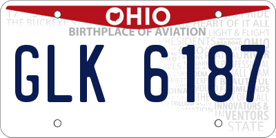 OH license plate GLK6187