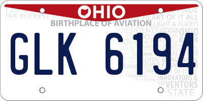 OH license plate GLK6194