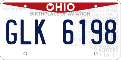 OH license plate GLK6198