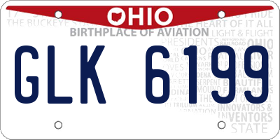 OH license plate GLK6199