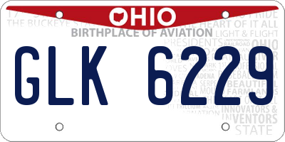 OH license plate GLK6229