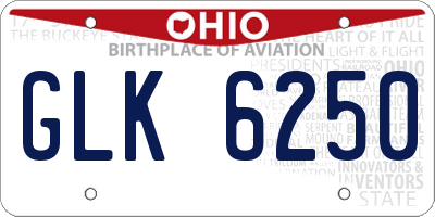 OH license plate GLK6250