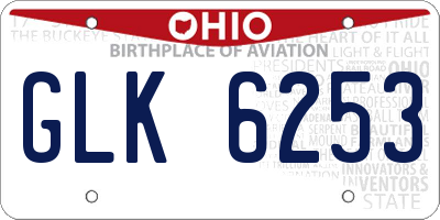 OH license plate GLK6253