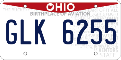 OH license plate GLK6255