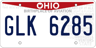 OH license plate GLK6285