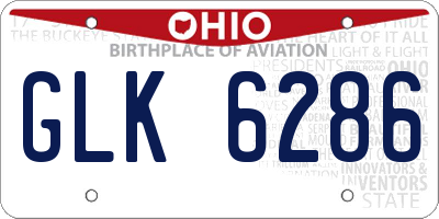 OH license plate GLK6286