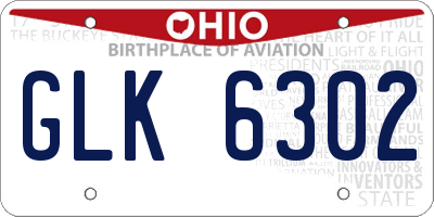 OH license plate GLK6302