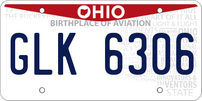 OH license plate GLK6306