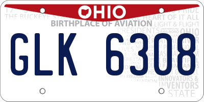 OH license plate GLK6308