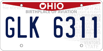 OH license plate GLK6311