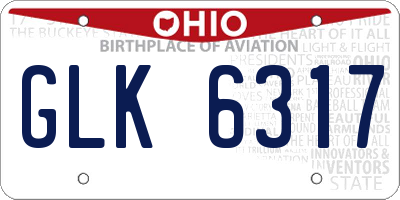 OH license plate GLK6317