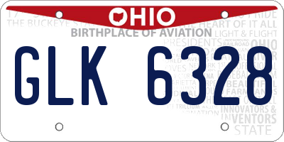 OH license plate GLK6328