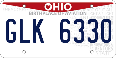 OH license plate GLK6330