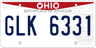 OH license plate GLK6331