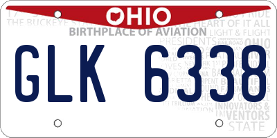 OH license plate GLK6338