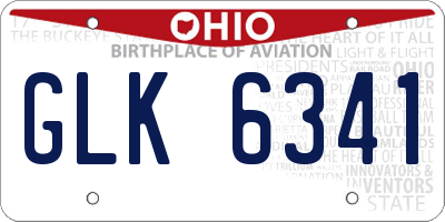 OH license plate GLK6341