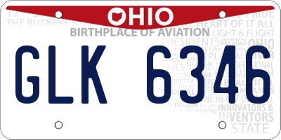 OH license plate GLK6346