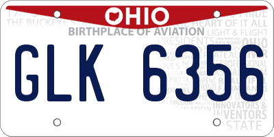 OH license plate GLK6356