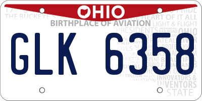 OH license plate GLK6358