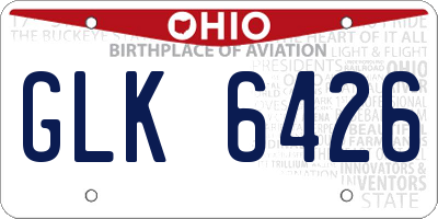 OH license plate GLK6426