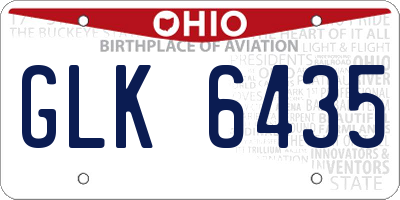 OH license plate GLK6435