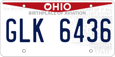 OH license plate GLK6436