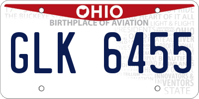 OH license plate GLK6455