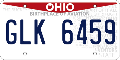OH license plate GLK6459