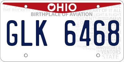 OH license plate GLK6468
