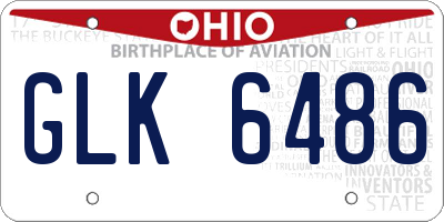 OH license plate GLK6486