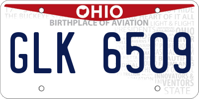 OH license plate GLK6509