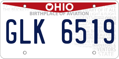 OH license plate GLK6519