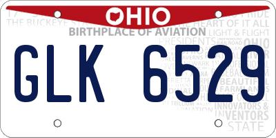 OH license plate GLK6529