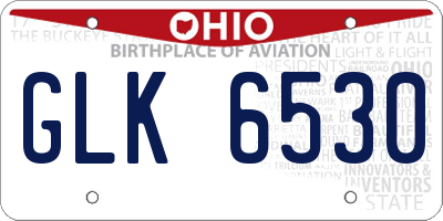 OH license plate GLK6530
