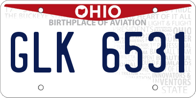 OH license plate GLK6531