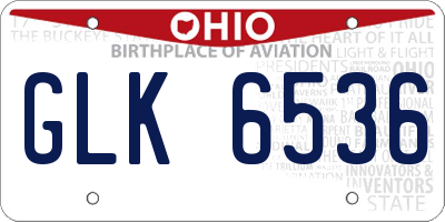 OH license plate GLK6536