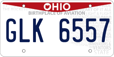 OH license plate GLK6557