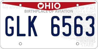 OH license plate GLK6563