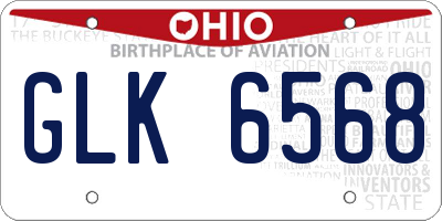 OH license plate GLK6568