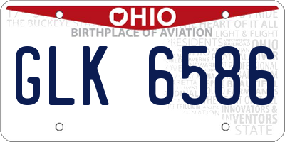 OH license plate GLK6586
