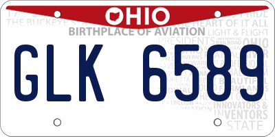 OH license plate GLK6589