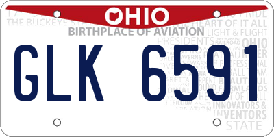 OH license plate GLK6591
