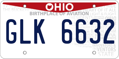 OH license plate GLK6632